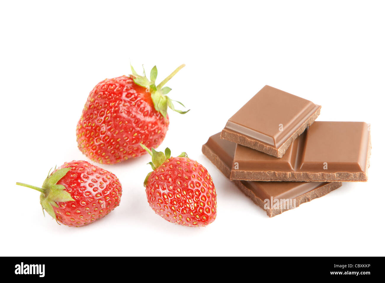 Chocolate and strawberries Stock Photo