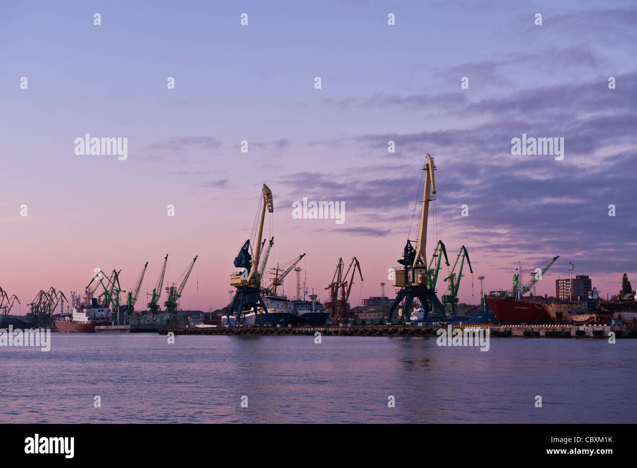 Shipping port at Klaipeda, Lithuania Stock Photo