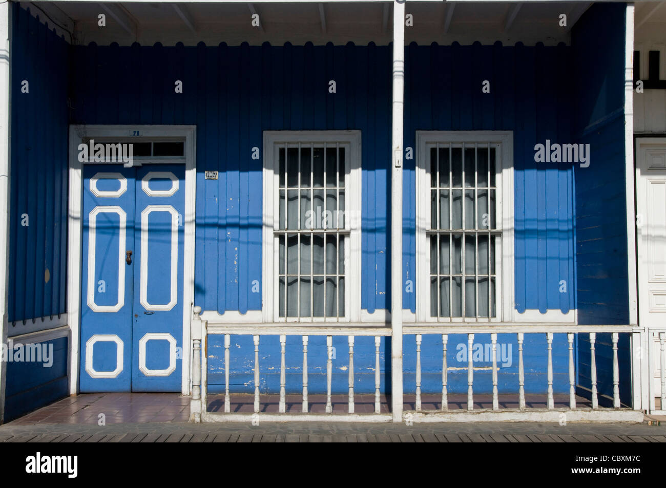 Chile. Iquique city. Baquedano street. Traditional houses Stock Photo Alamy