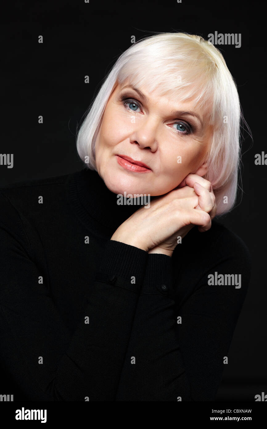 Single gorgeous mature woman in hi-res stock photography and images - Alamy