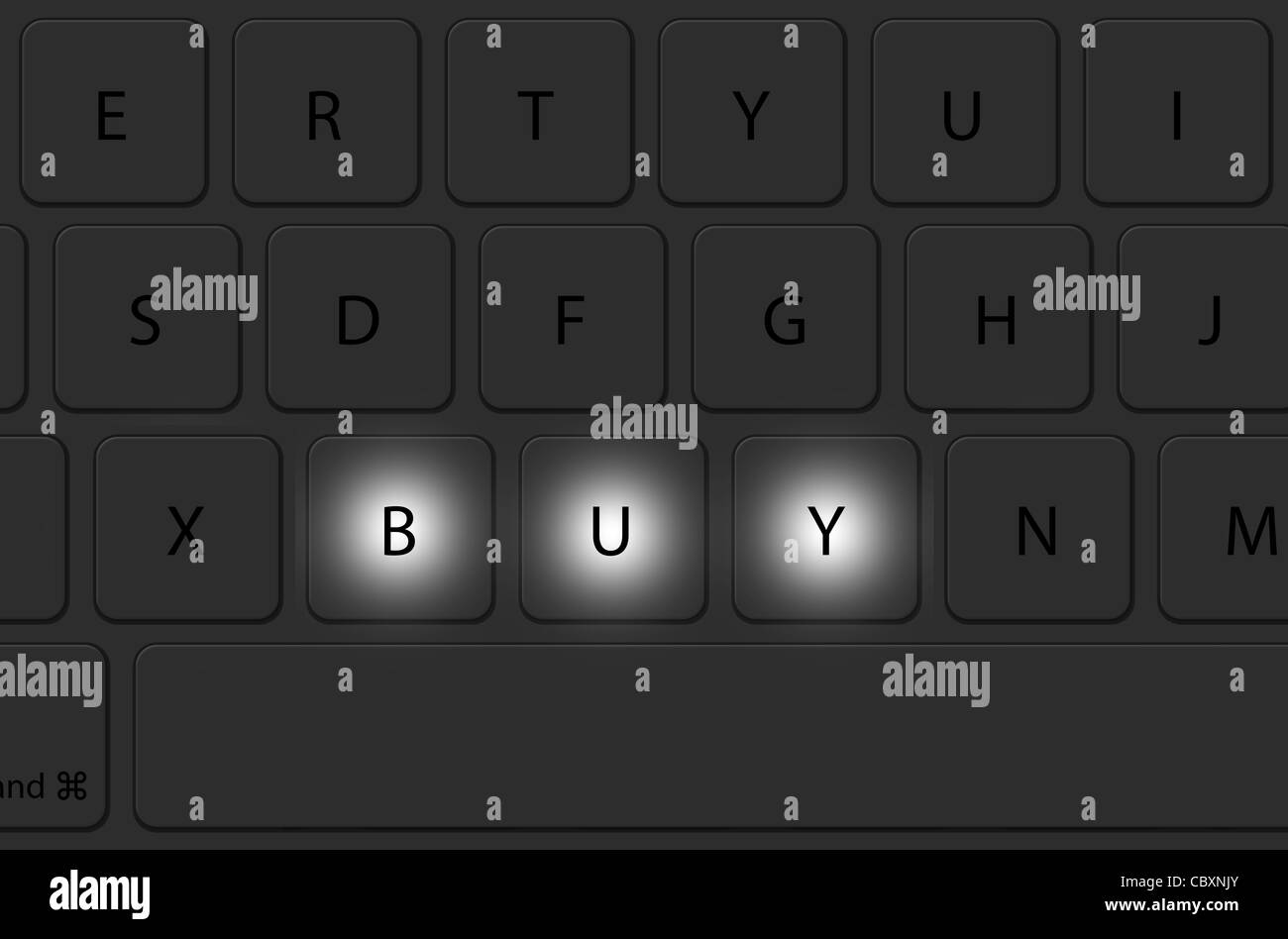 Mac keyboard buttons Stock Photo Alamy