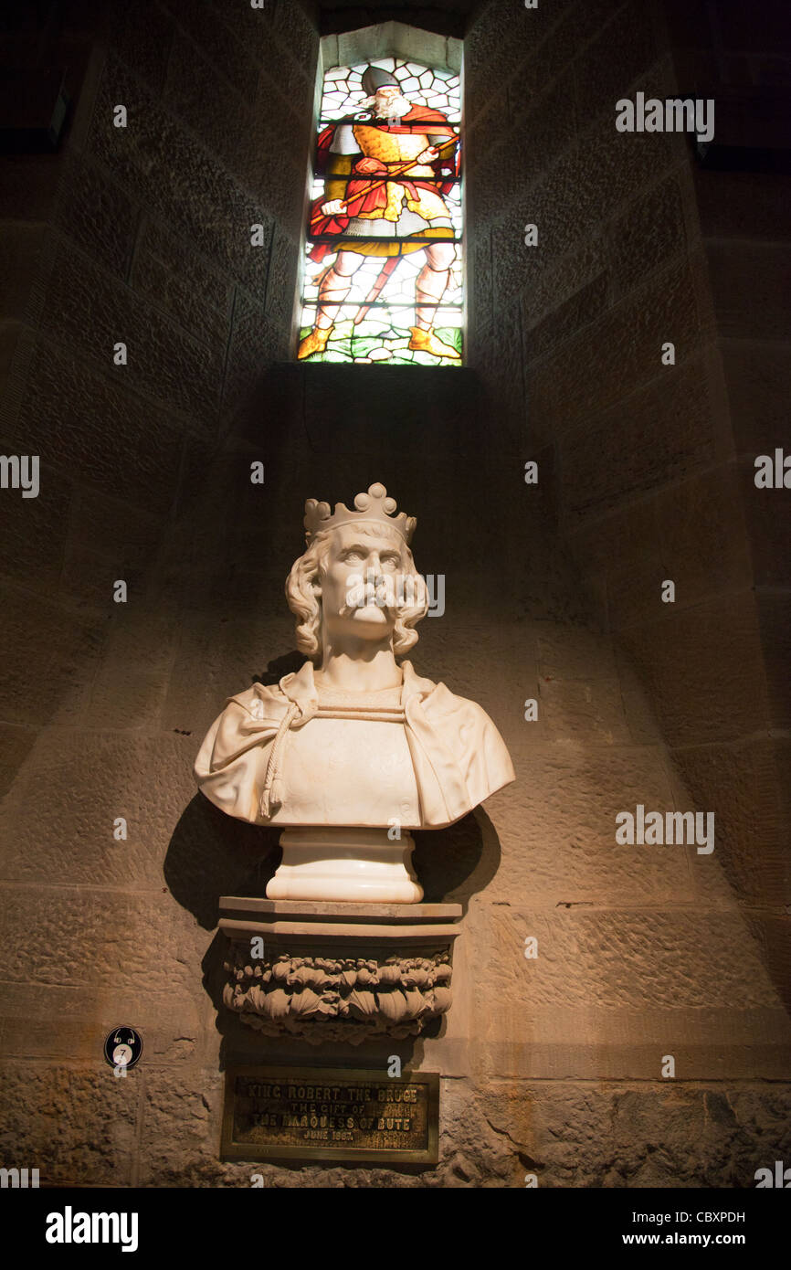 Detail inside Wallace Monument, Stirling Iconic Scotland, Scottish memoriam to William Wallace Stock Photo