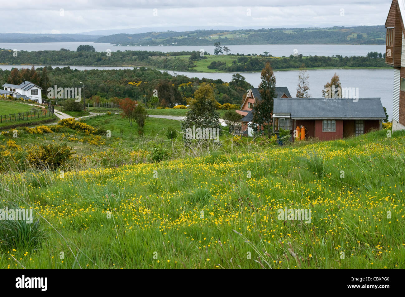 Chile. Chiloe island. Landscape. Stock Photo