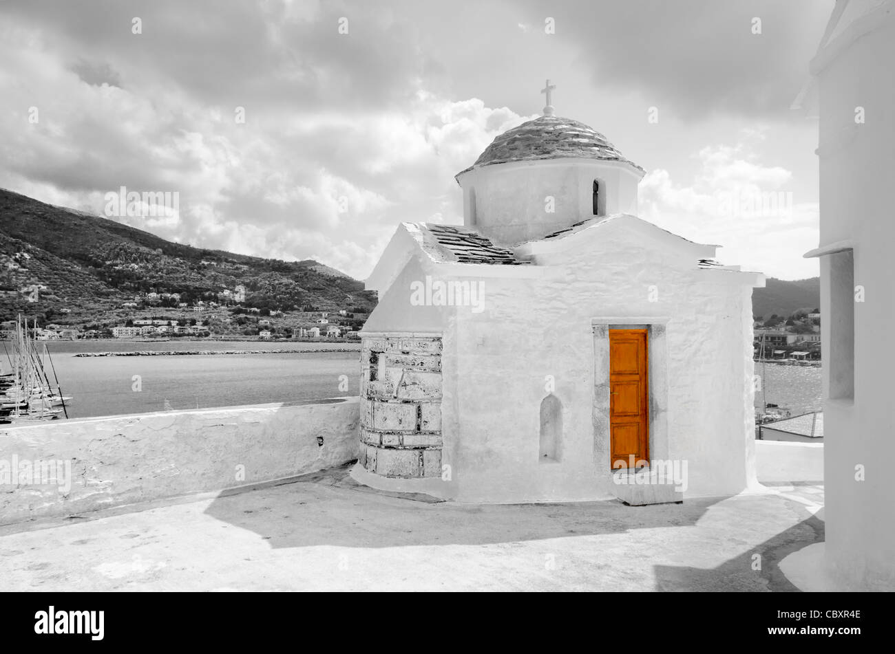 Cyclades Islands, Greece, church Stock Photo