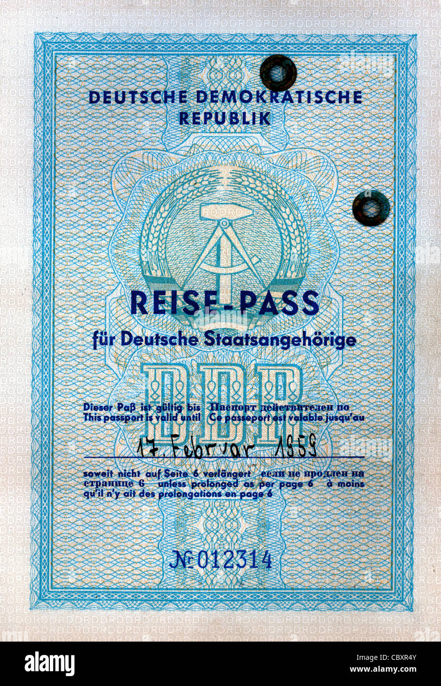 Passport of the German Democratic Republic GDR. Stock Photo