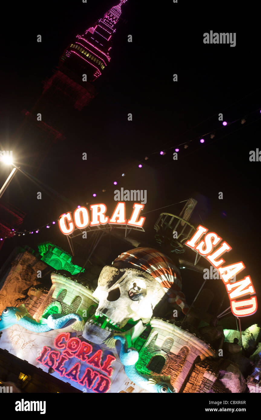 Coral Island Blackpool during the illuminations Stock Photo - Alamy