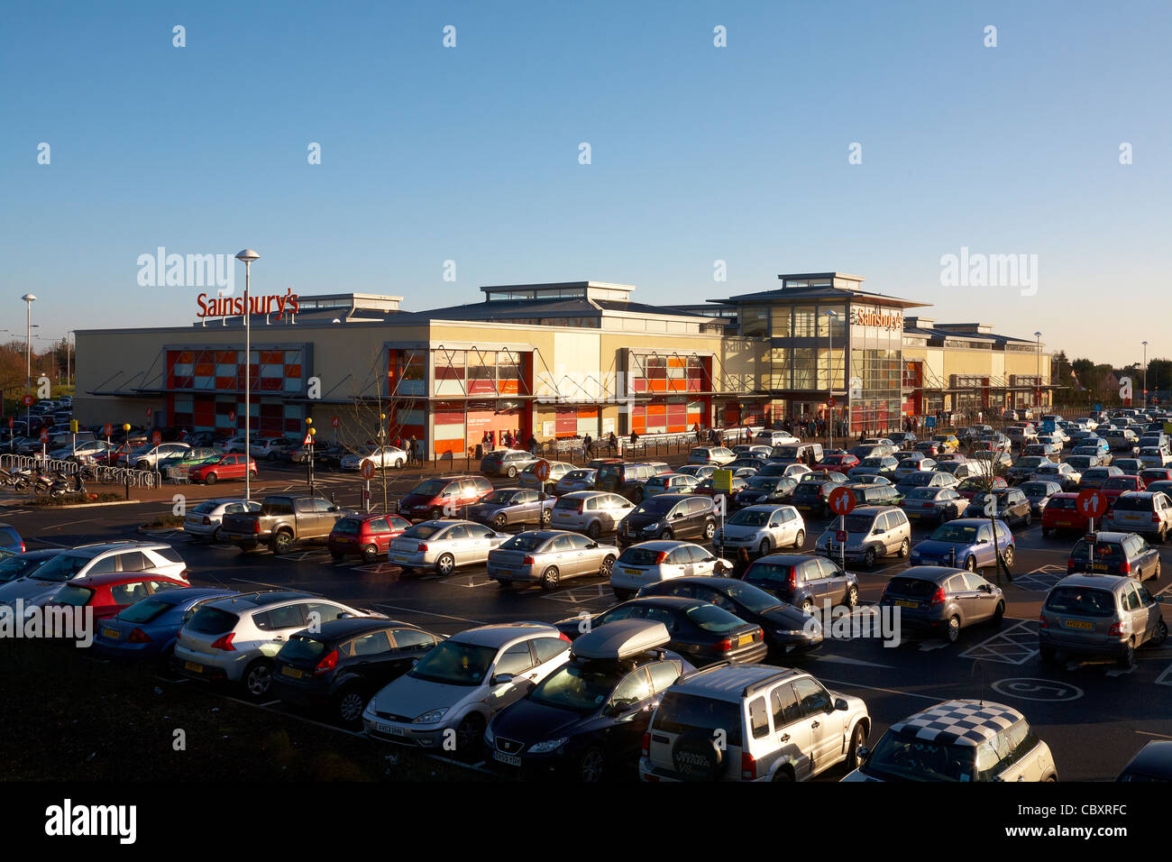 Sainsbury's Super Store Tollgate Stanway Colchester Essex Christmas 2011 Stock Photo Alamy