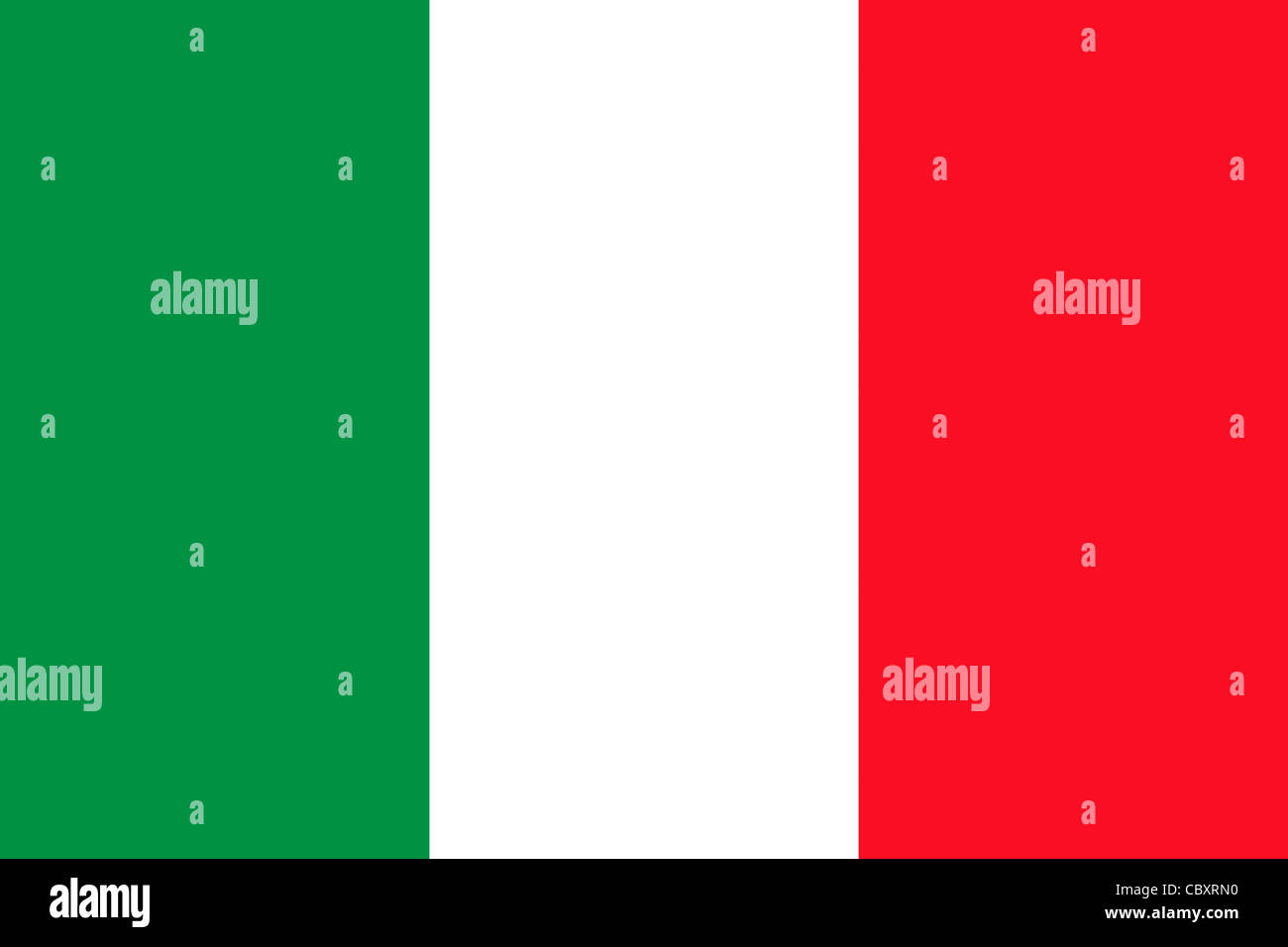 National flag of the Republic of Italy. Stock Photo