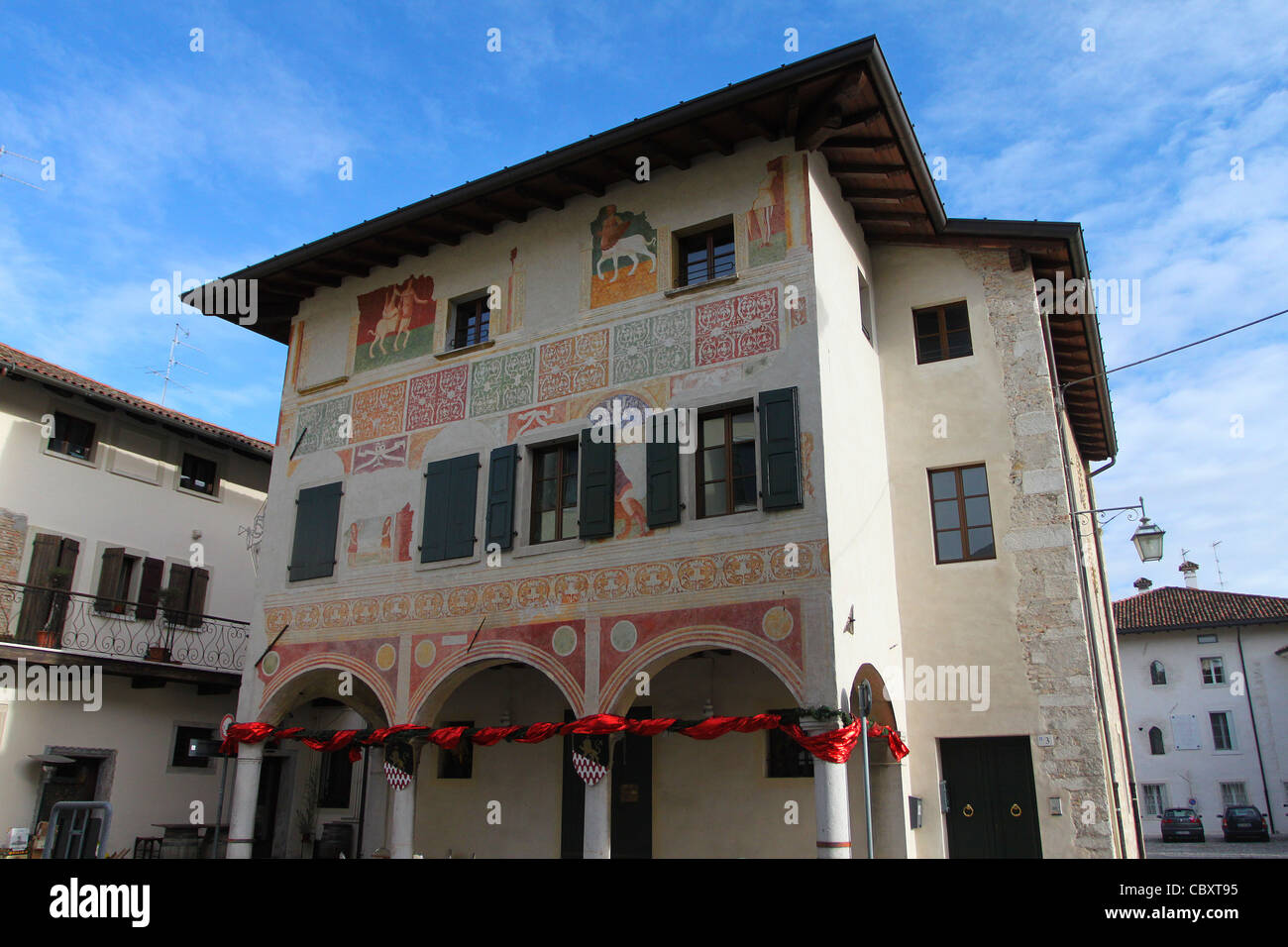 The 'Palazzo Ercole' in the historical center of Spilimbergo, Italy. Stock Photo
