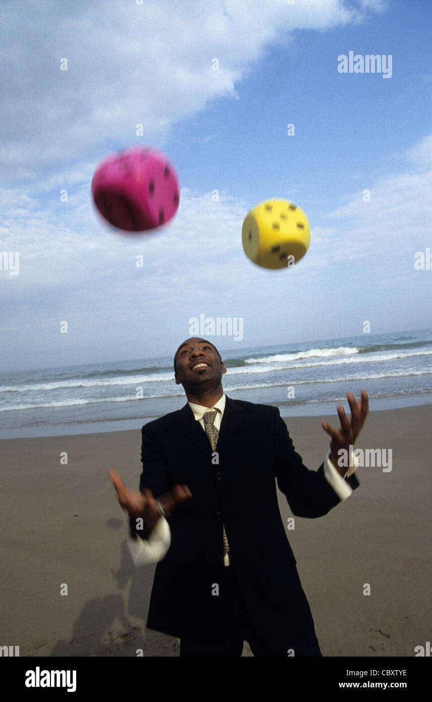 throwing dices Stock Photo