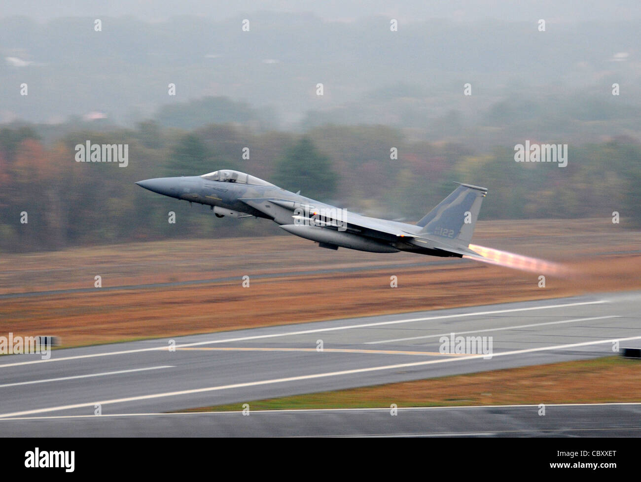 An F 15 Eagle Takes Off From Barnes Air National Guard Base Mass
