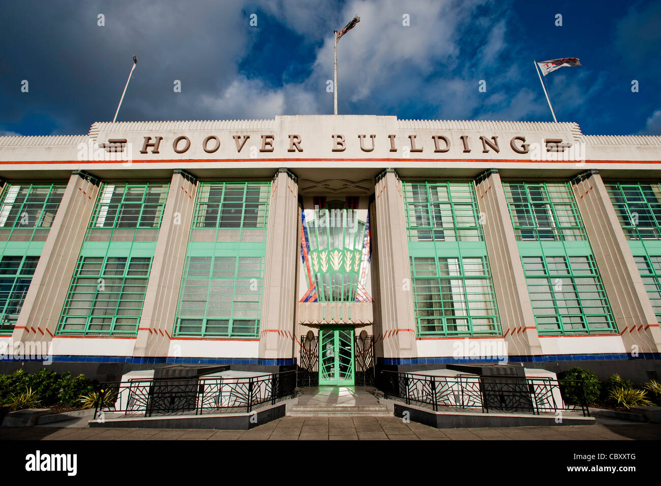 Hoover Art Deco Building at night built in 1933 in Perivale,Ealing,London  England Stock Photo - Alamy