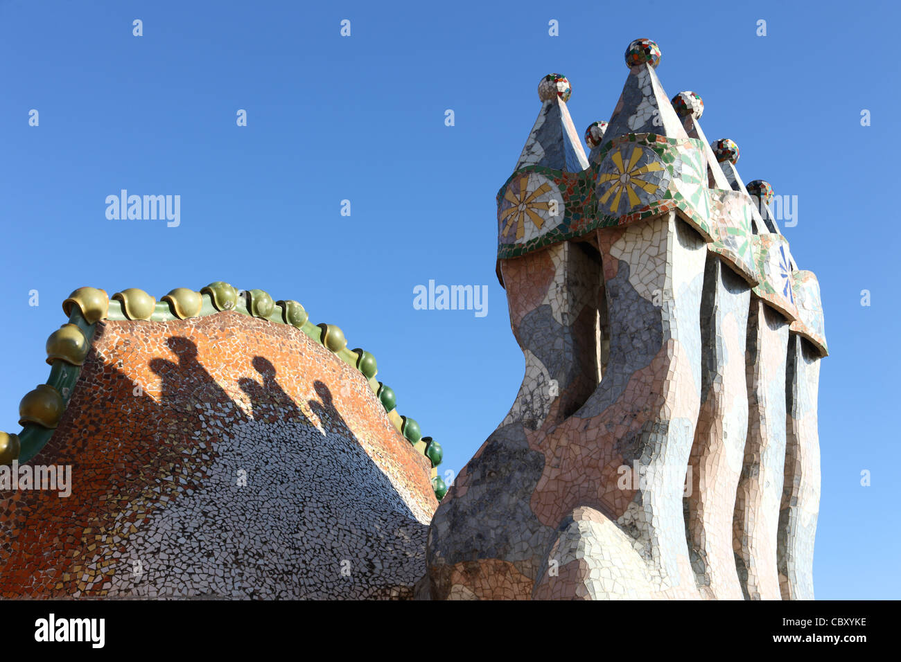 Architecture in Barcelona by Gaudi Stock Photo