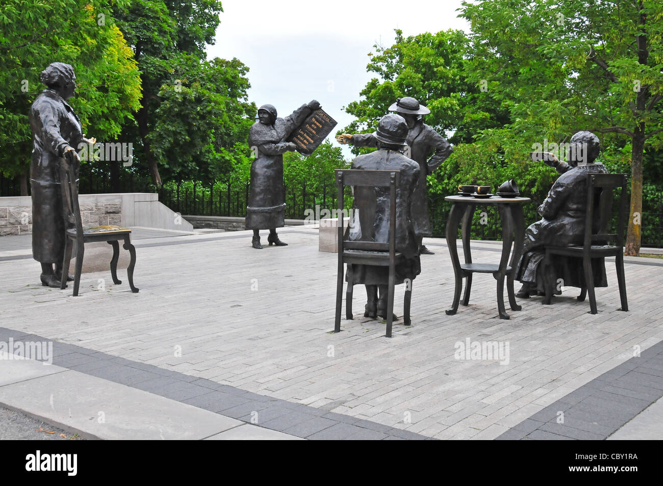 Statue of The Famous Five, Ottawa Stock Photo Alamy