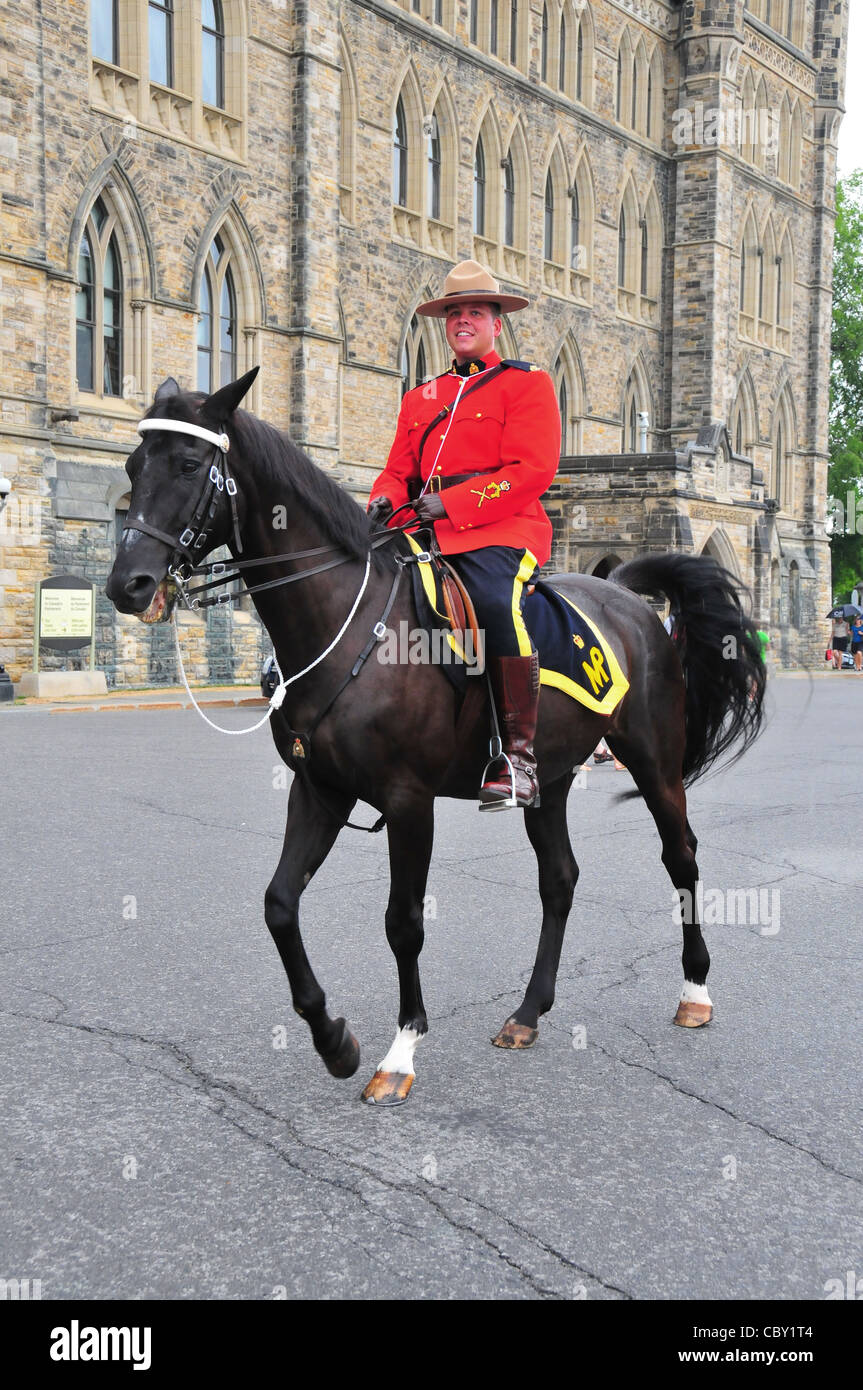 Mounted Policeman, Ottawa Stock Photo
