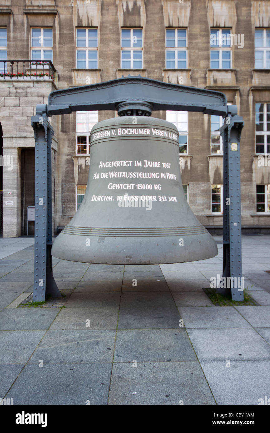 cast steel bell, Bochum in North Rhine-Westphalia, Germany Stock Photo