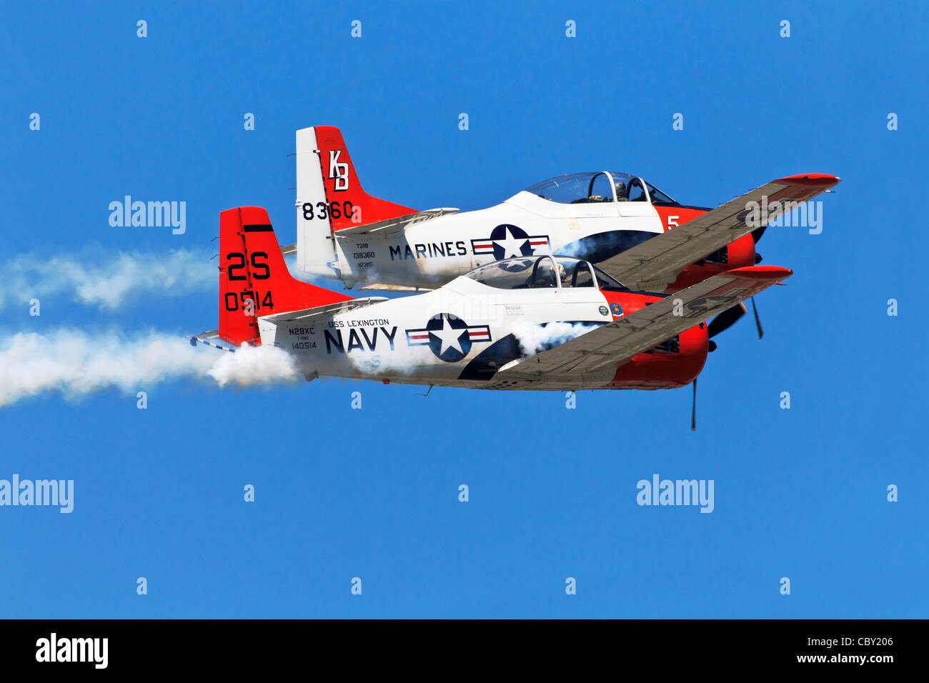 American NAVY Fighter T28 Trojan Air Bear Editorial Stock Image