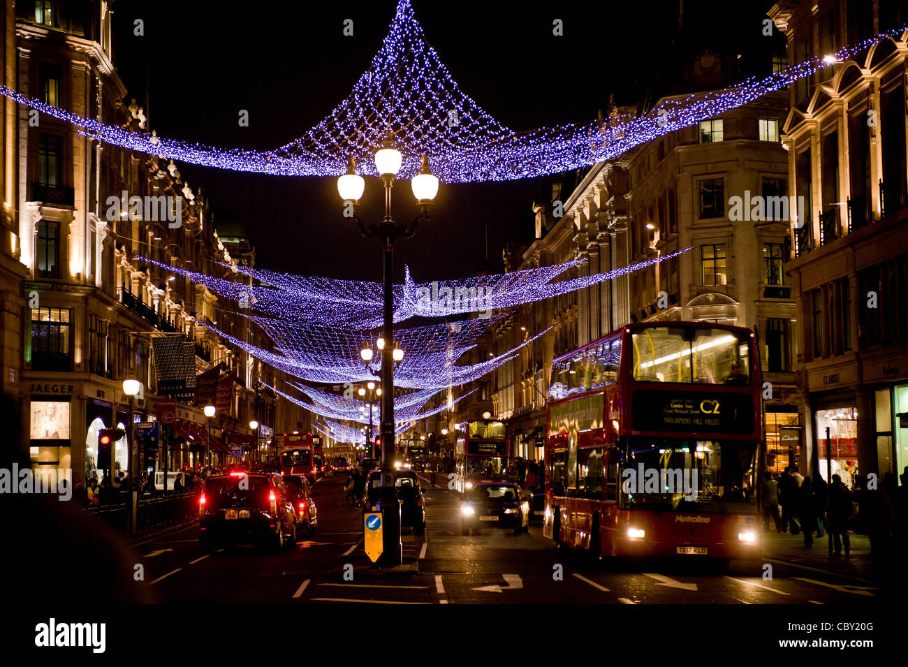 Regent street christmas decorations hires stock photography and images