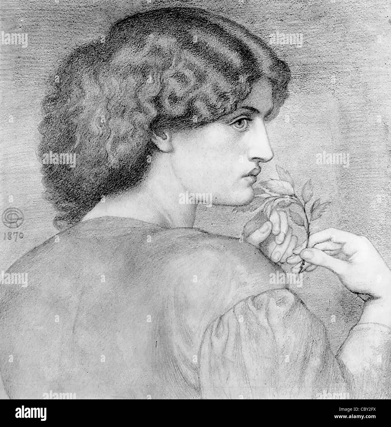 Dante Gabriel Rossetti The Roseleaf Stock Photo Alamy