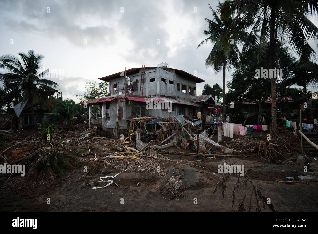 Flood aftermath in Cagayan De Oro, Philippines. Stock Photo