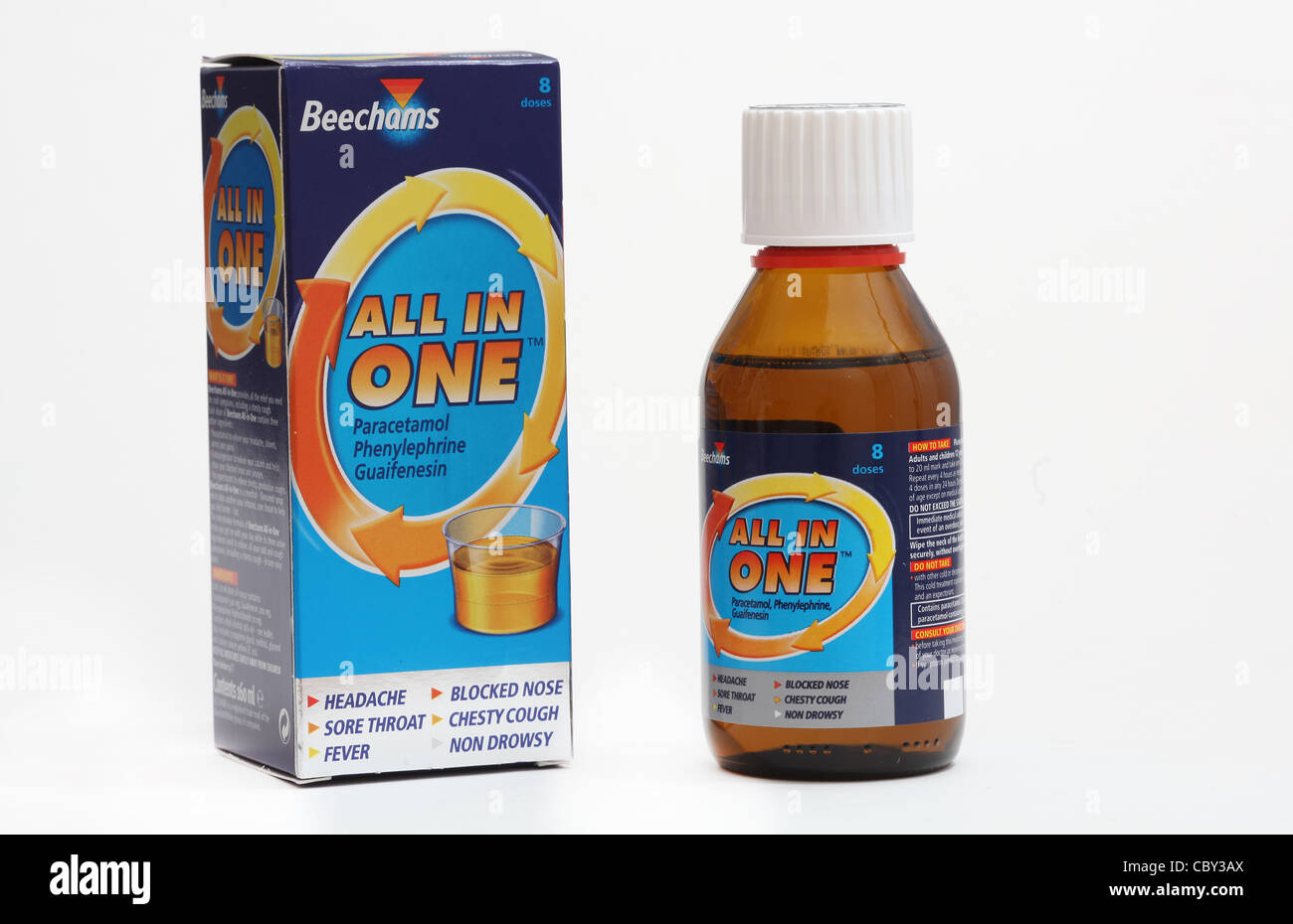 Beechams All In One Medicine Stock Photo - Alamy