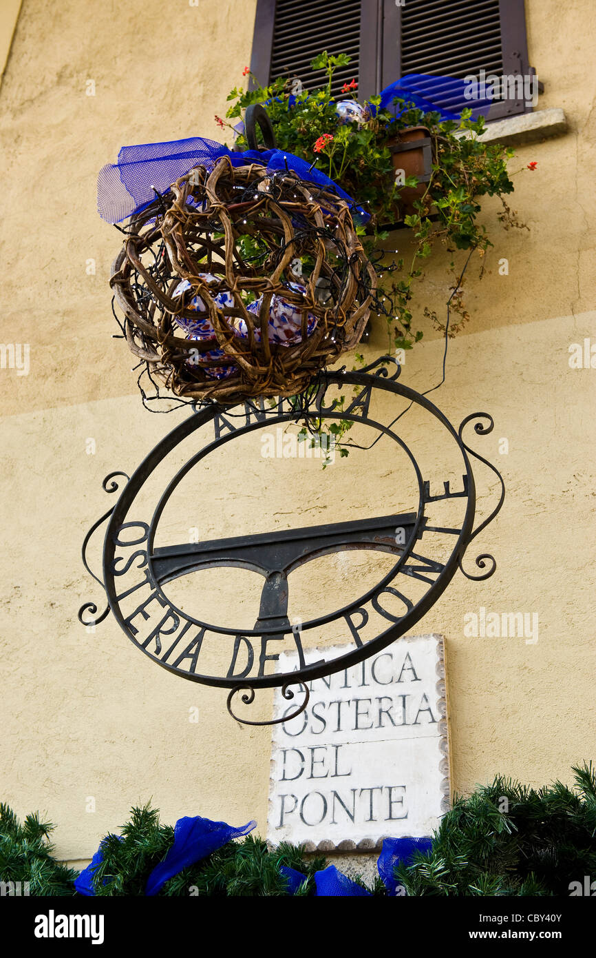 Antica Osteria del Ponte, Cassinetta di Lugagnano, Naviglio Grande, Lombardy, Italy Stock Photo
