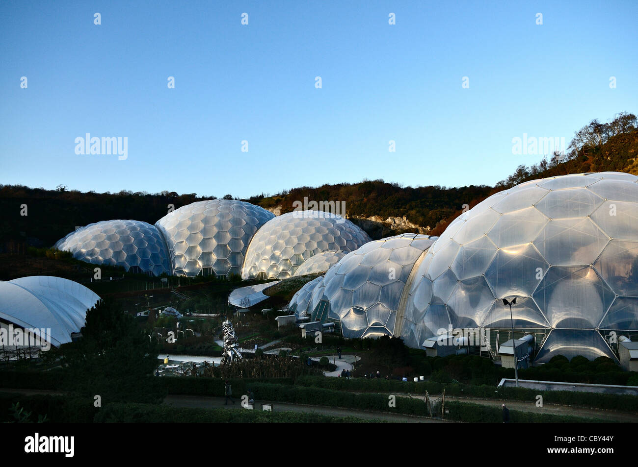 Bio domes at The Eden Project in Cornwall Stock Photo