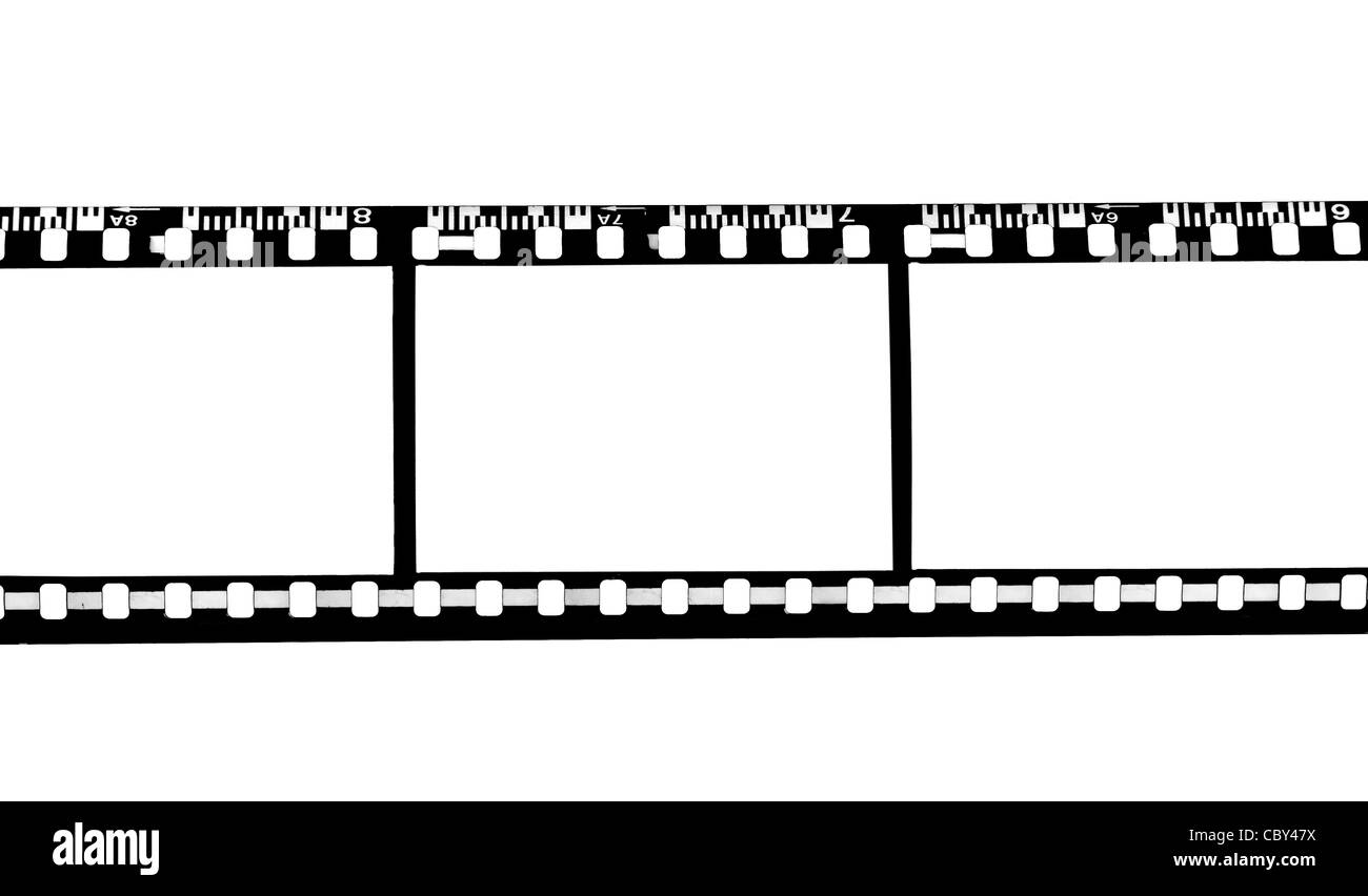 Blank film strip, photo on the white background Stock Photo