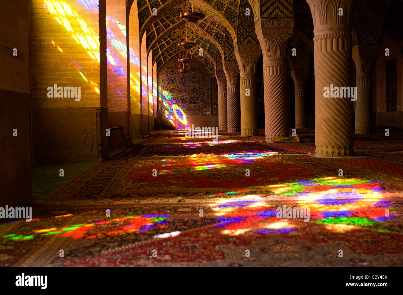 Colorful glass mosque shiraz iran hires stock photography and images