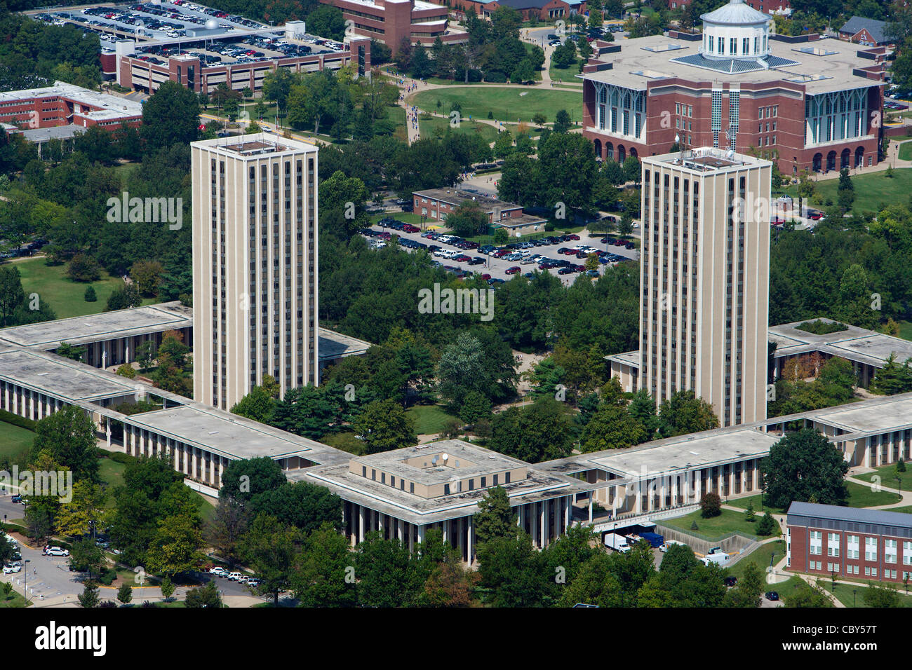 aerial photograph, University of Kentucky, Lexington, Kentucky Stock Photo