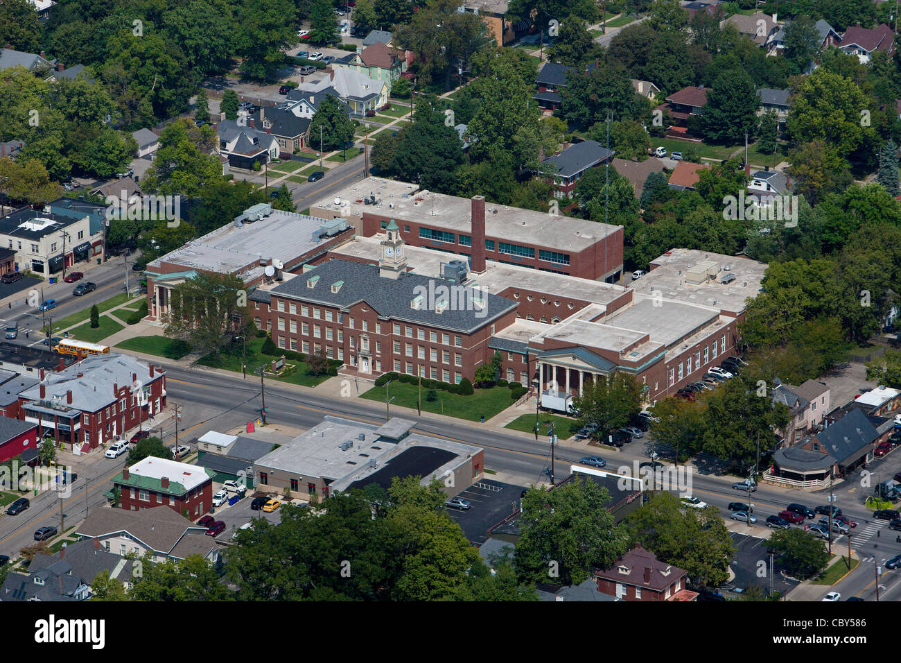 aerial photograph, University of Kentucky, Lexington, Kentucky Stock Photo