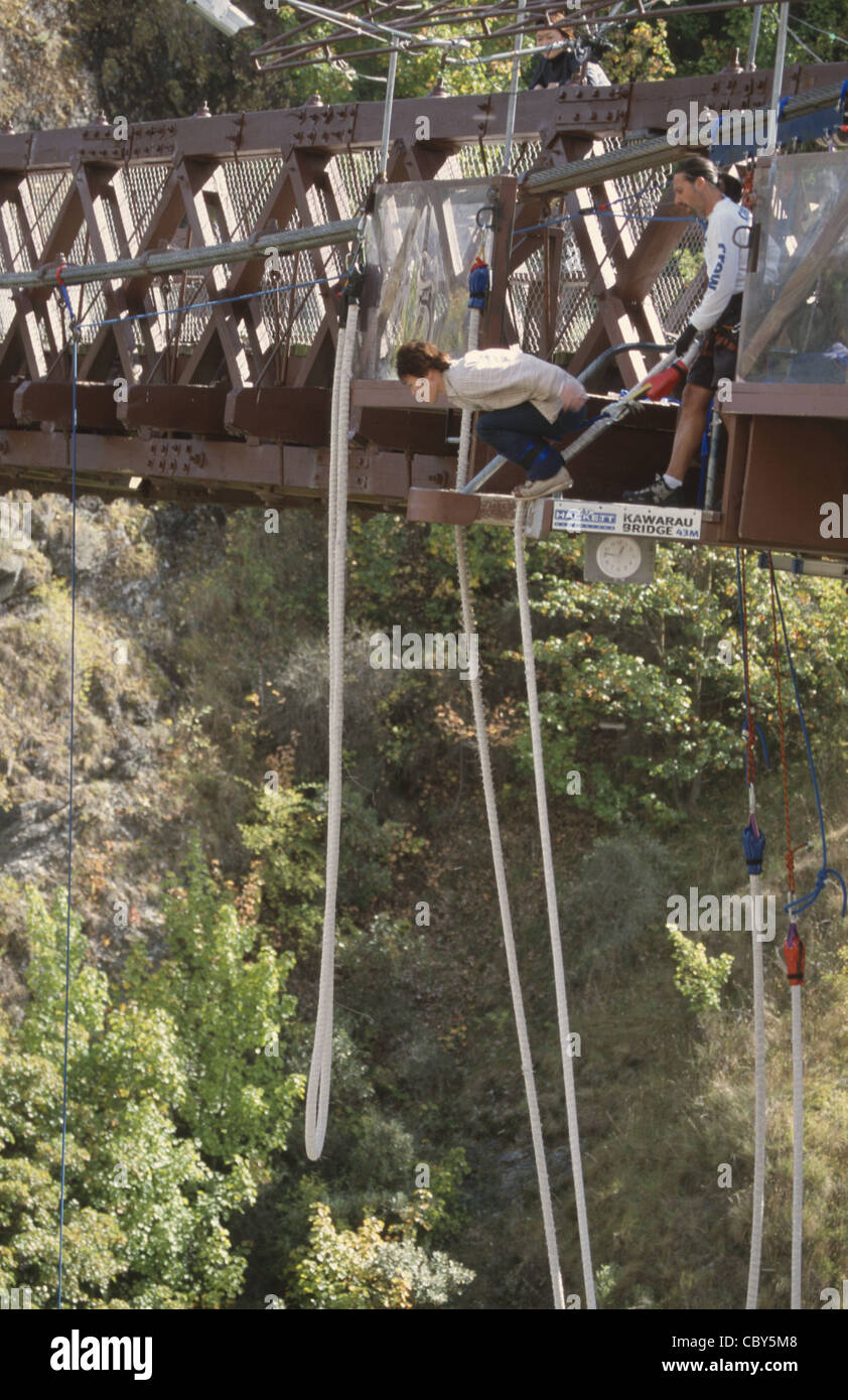 New Zealand Queenstown Kawarau Suspension Bridge Site of original Bungy