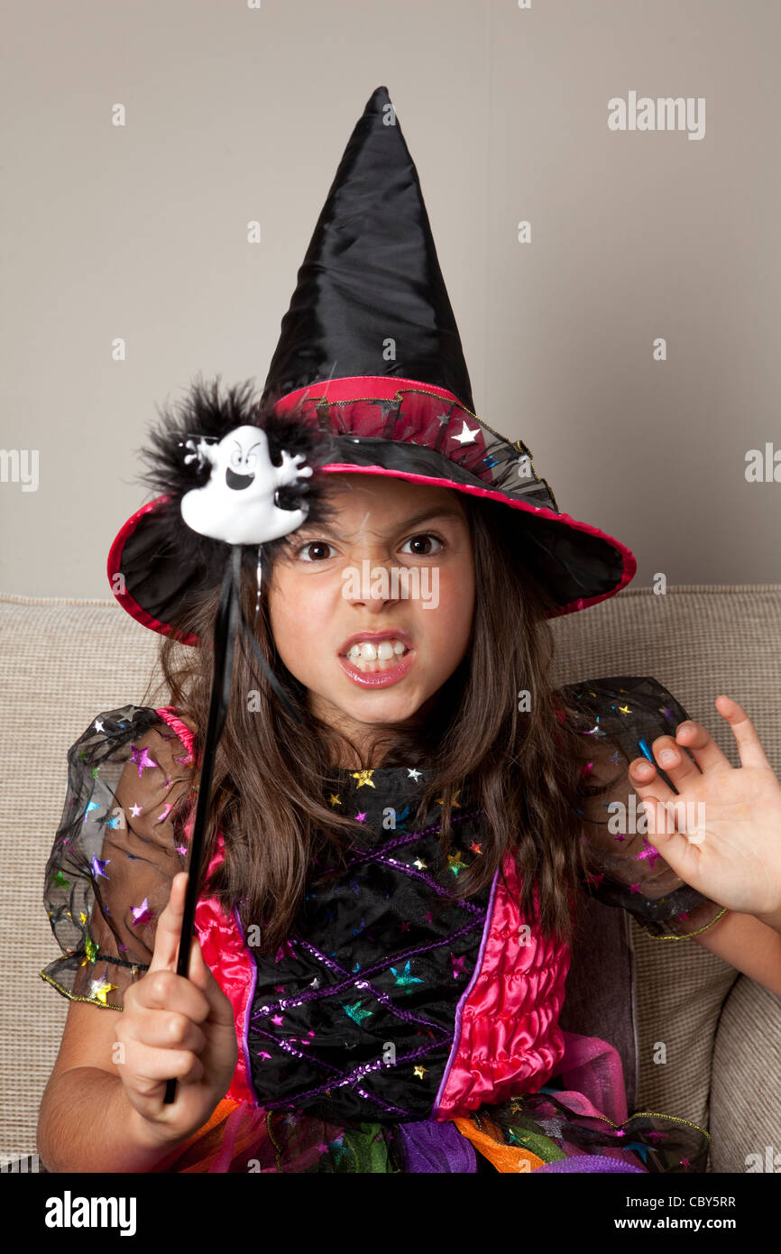 Girl ,10 years old in Halloween costume Stock Photo - Alamy