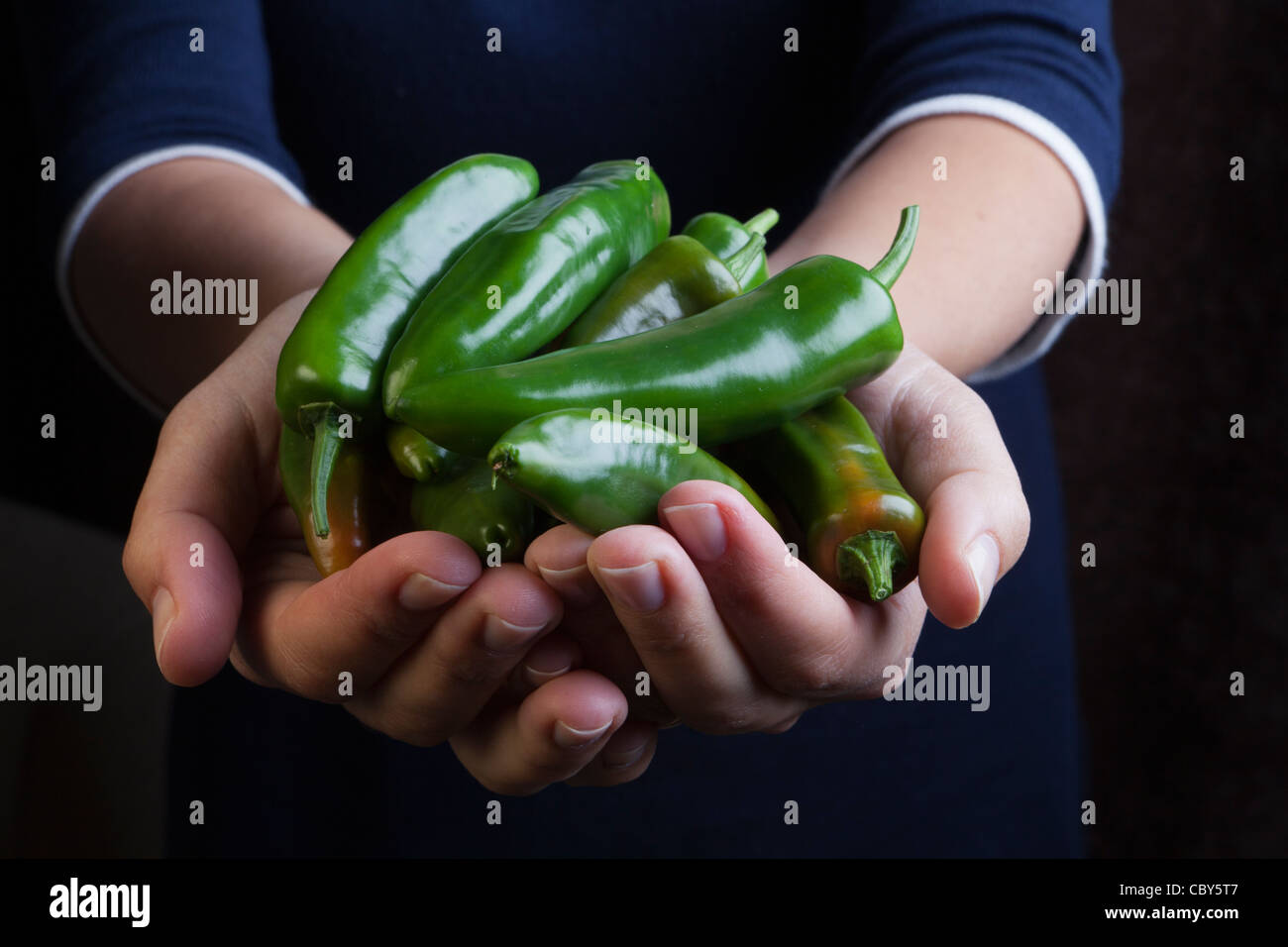 Green chillies hi-res stock photography and images - Alamy