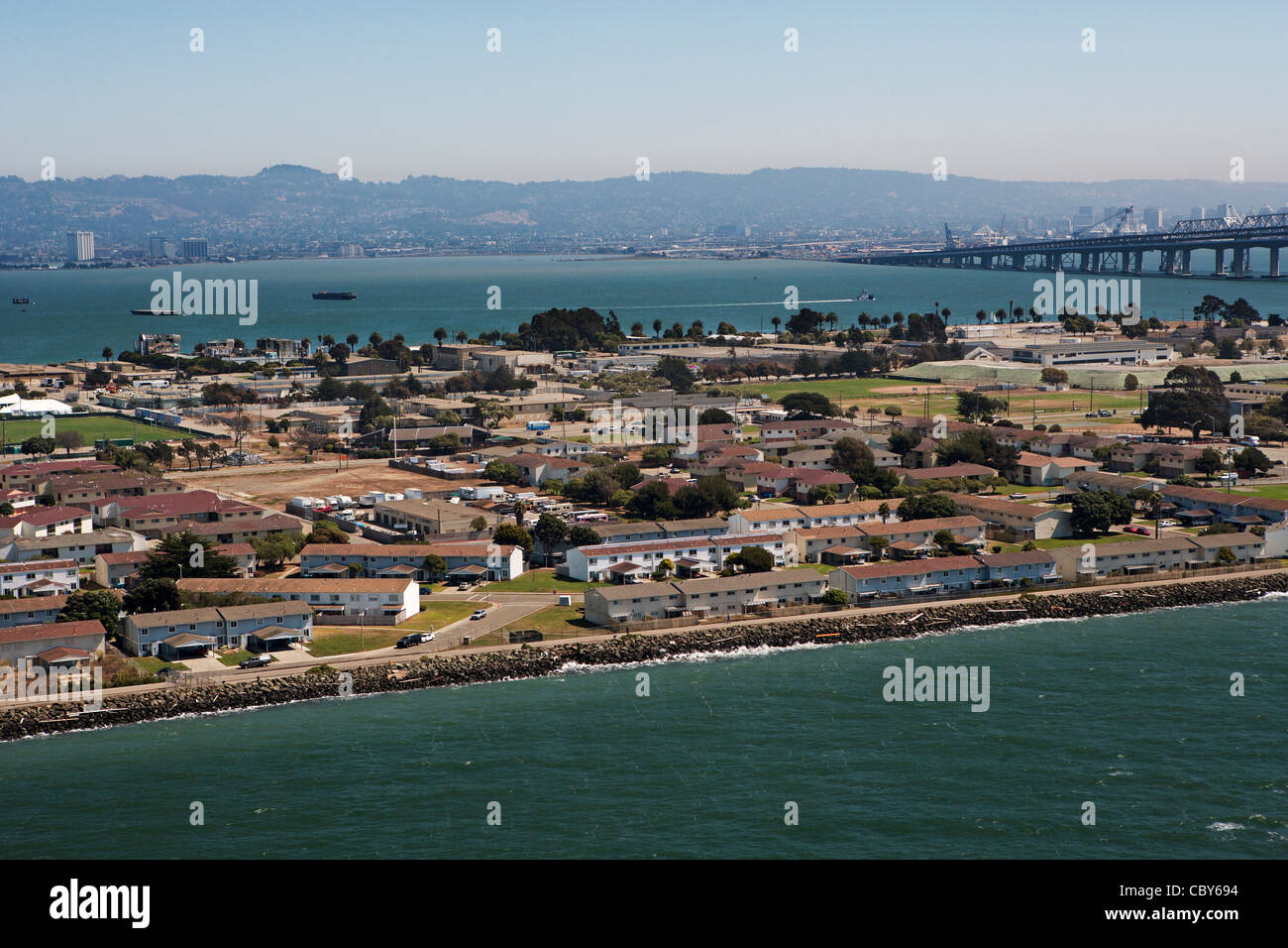 aerial photograph of Treasure Island, San Francisco Stock Photo Alamy
