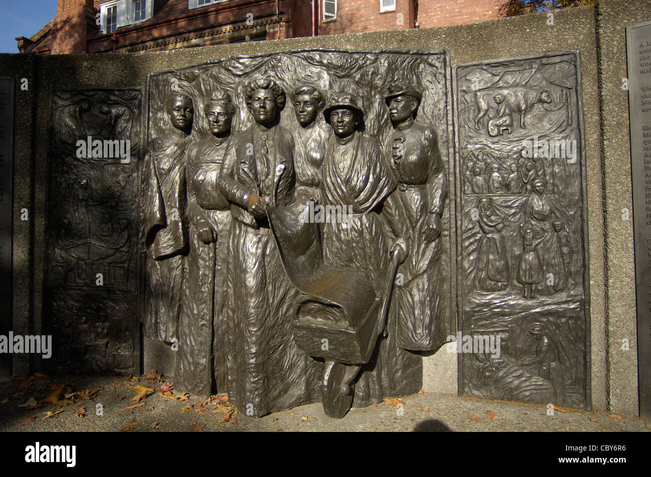 Christchurch monument commemorating women's emancipation march, New Zealand Stock Photo