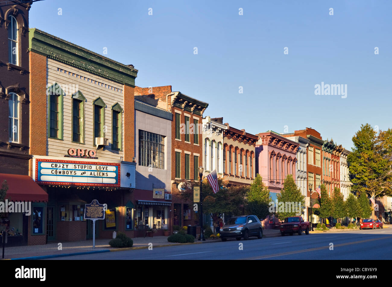 Small American Town Main Street in Madison, Indiana Stock Photo Alamy