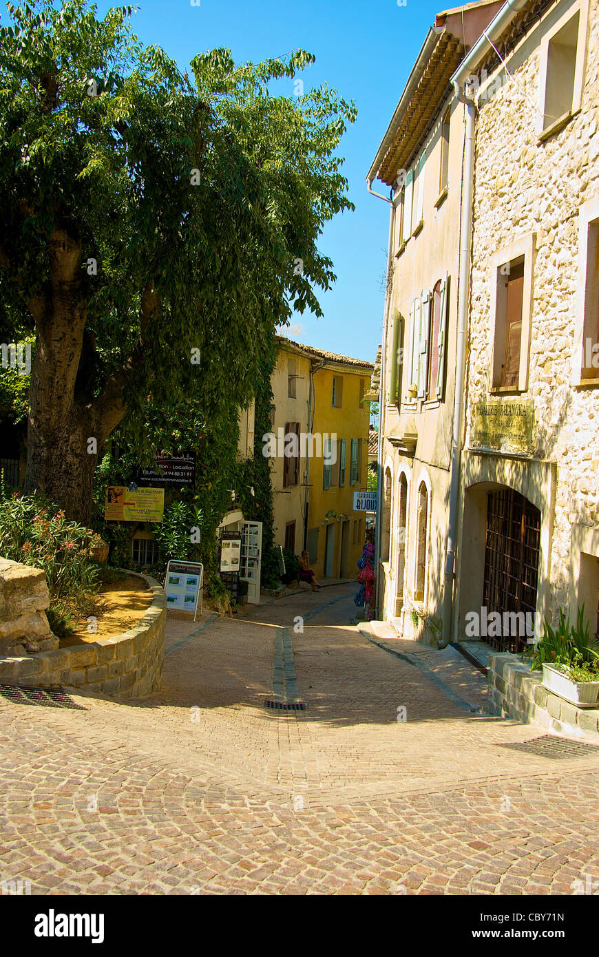 The hilltop village of Le Castellet, Var, France Stock Photo Alamy