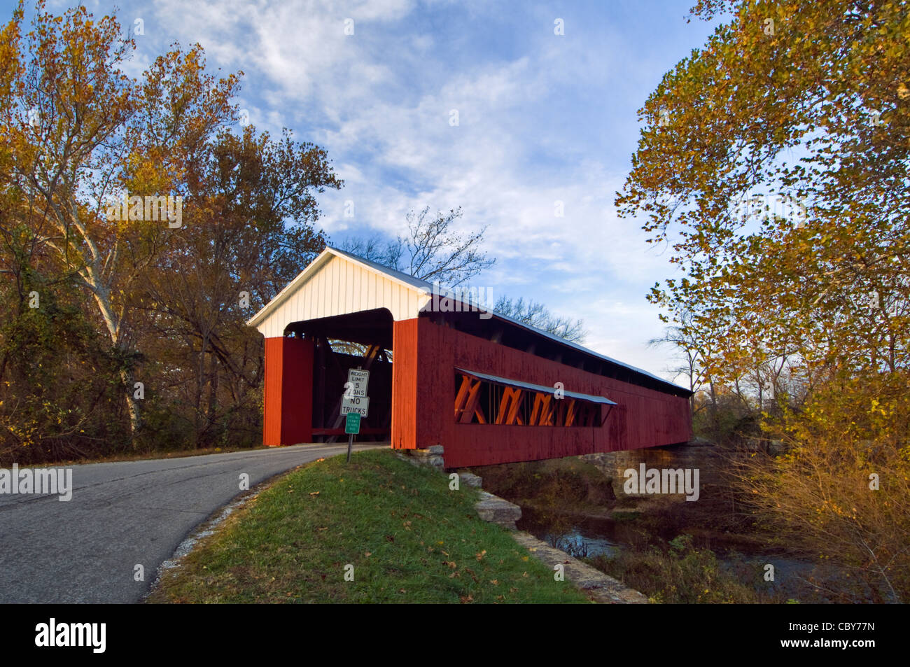 The Scipio Covered Bridge on Sand Creek in Jennings County, Indiana