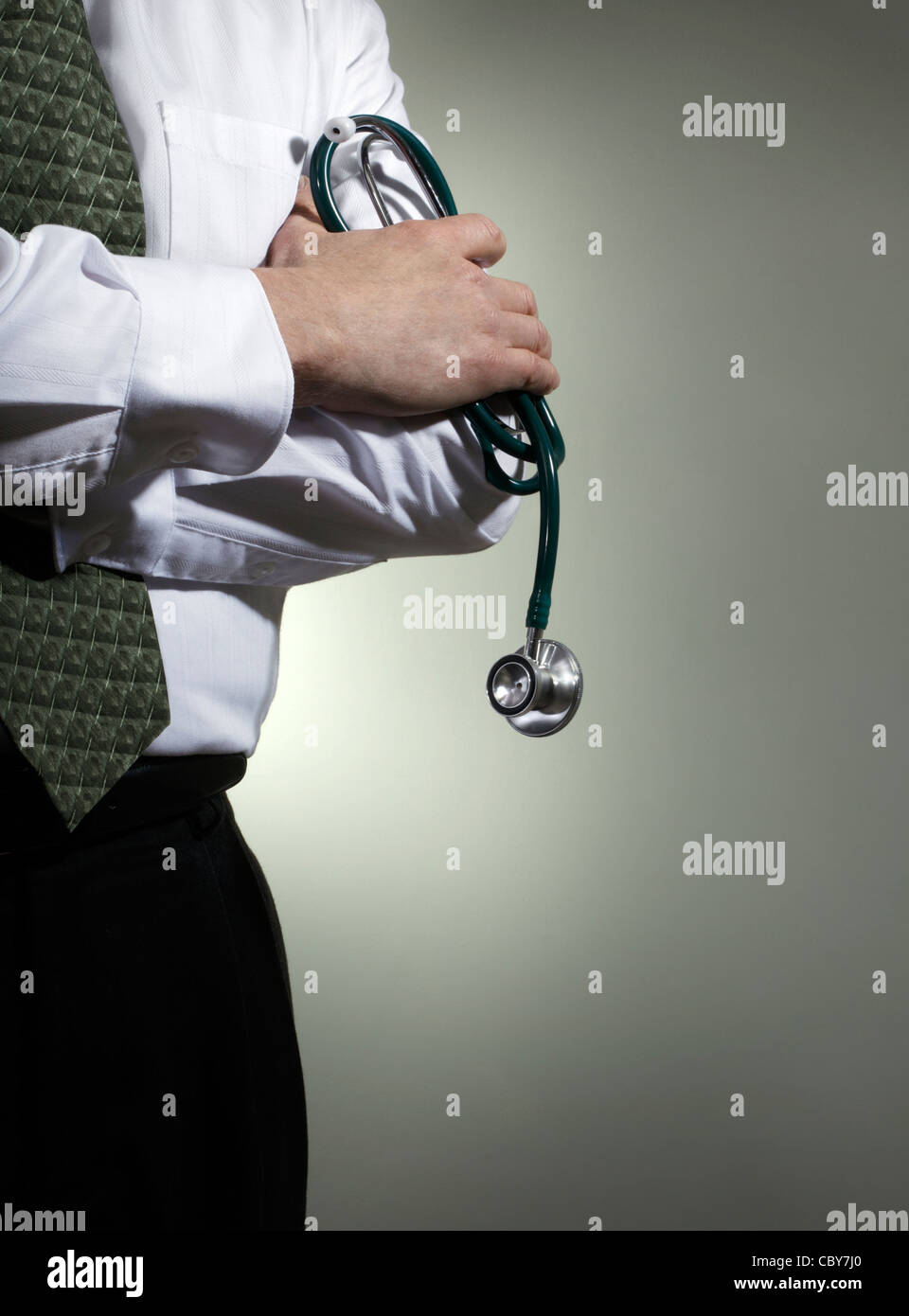 Doctor with stethoscope in Hand Stock Photo Alamy