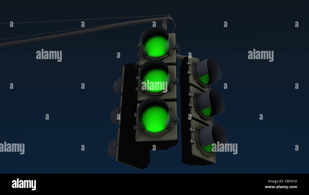 green traffic lights Stock Photo Alamy
