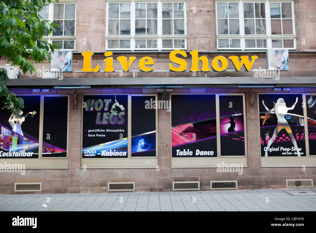 Live Show Erotic Disco Bar In Red District Street In Nuremberg Stock Photo Alamy