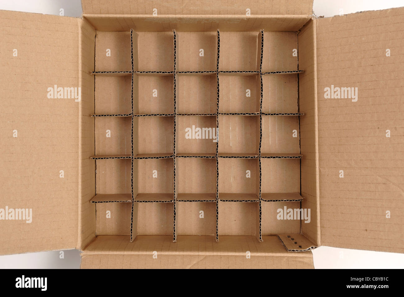 Cardboard box overhead Stock Photo