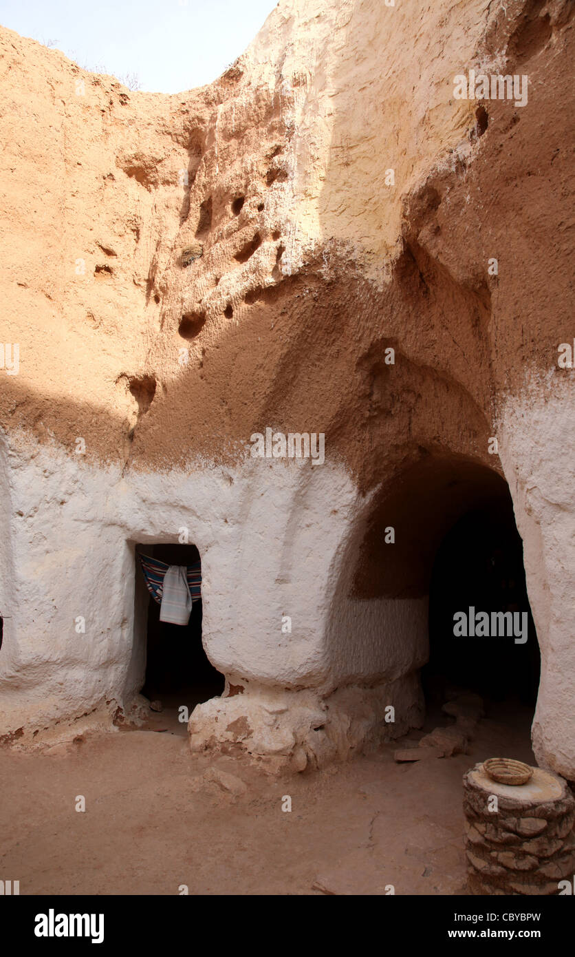 Residential caves of troglodyte in Matmata, Tunisia, Africa Stock Photo