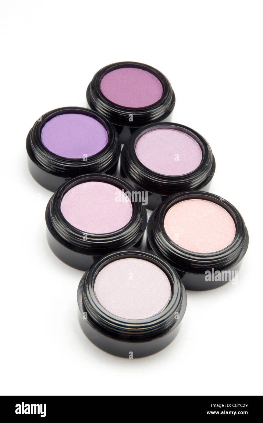 Containers of different shades of eyeshadow Stock Photo Alamy
