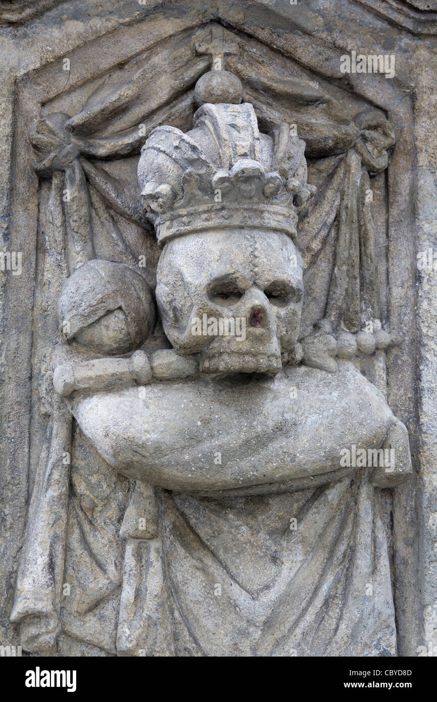 Detail from sculpture at Barborská, Kutná Hora, Czech Republic Stock Photo