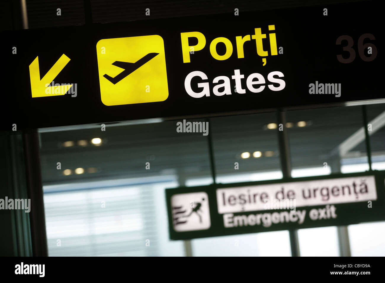 Guidance sign in an airport terminal Stock Photo Alamy