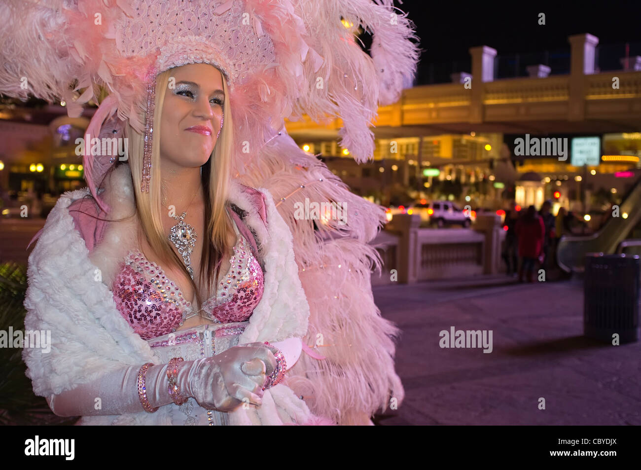 Las Vegas Showgirl Stock Photo