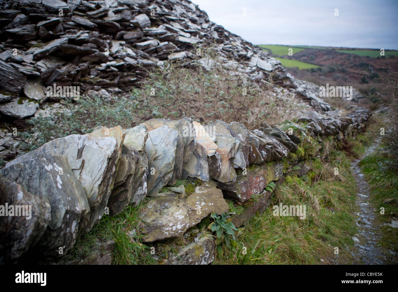 Cornish Slate quarry Stock Photo