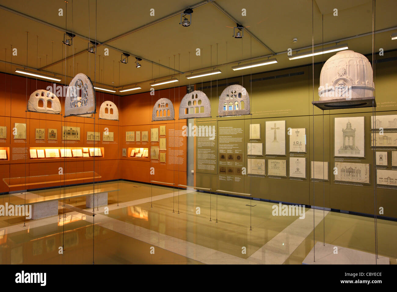 Inside the Museum of Marble Crafts in Pirgos village, Tinos island, Cyclades, Greece. Stock Photo